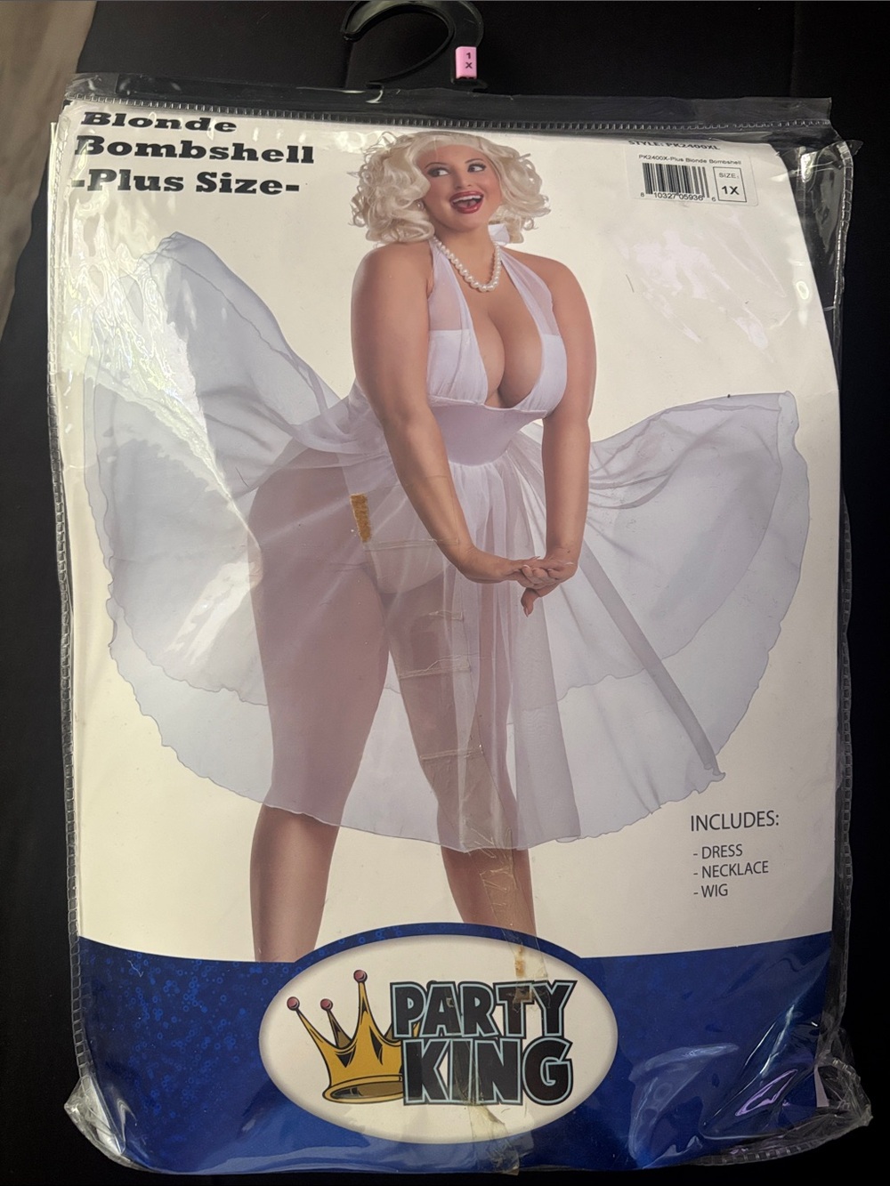 Blonde Bombshell Plus Size Costume - White